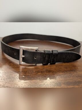 Men's Black Leather Belt Size 34